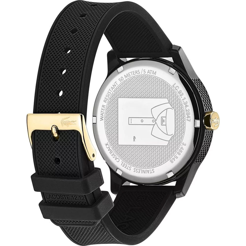 Men's Lacoste Lacoste.12.12 Black Dial Watch - 2011010